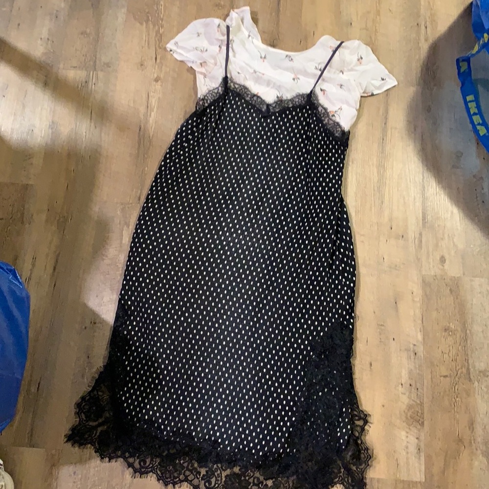 Free people black and light pink dress